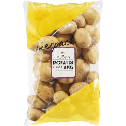 Potatis Mjölig 4kg Klass 2 ICA