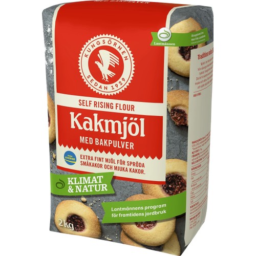 Vetemjöl med bakpulver 2kg Kungsörnen