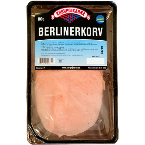 Berlinerkorv 100g Korvpojkarna