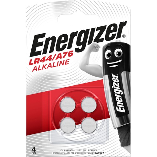 Knappcellsbatteri LR44/A76 4-p Energizer