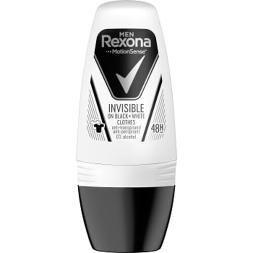 Deodorant Roll-on Invisible On Black + White Clothes 50ml Rexona