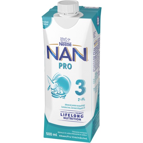 Mjölkdryck NAN Pro 3 Från 12 Mån 500ml Nestle