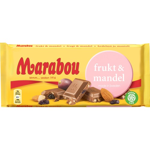 Frukt & mandel 200g Marabou