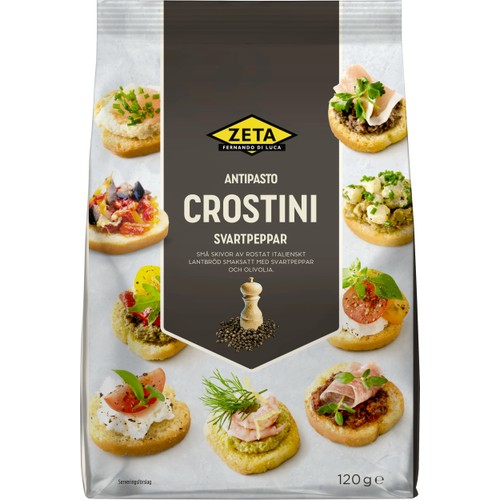 Crostini Svartpeppar 120g Zeta