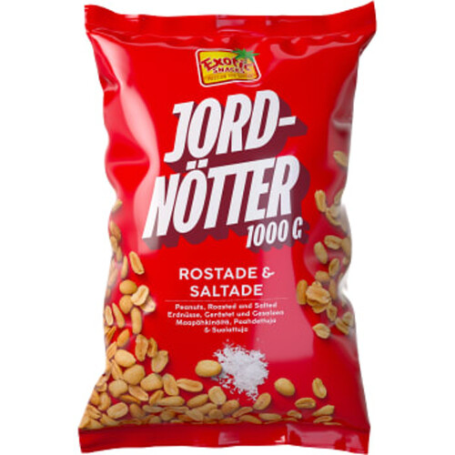 Jordnötter Rostade & saltade 1000g Exotic Snacks