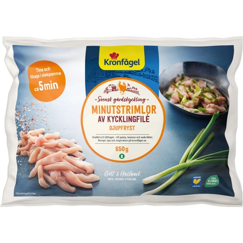 Kycklingfilé Minutstrimlor 650g Kronfågel