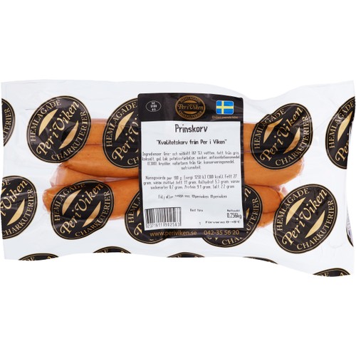 Prinskorv 12-pack ca 250g Per i Viken Chark