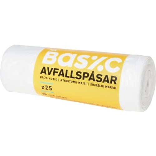 Avfallspåse Vit 25-pack ICA Basic