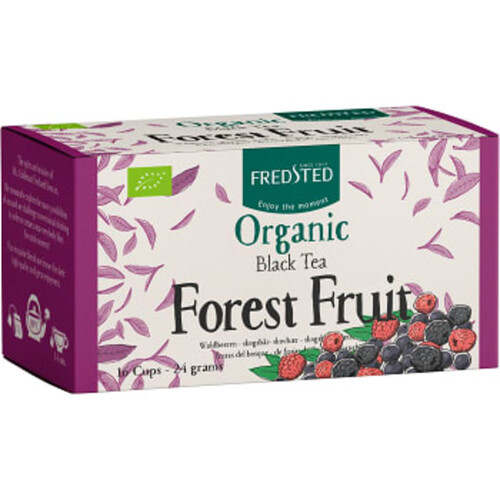 Te svart Forest Fruit Ekologisk 16-p Fredsted