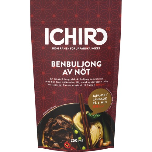 Benbuljong Av Nöt Och Kyckling. 250ml Ichiro