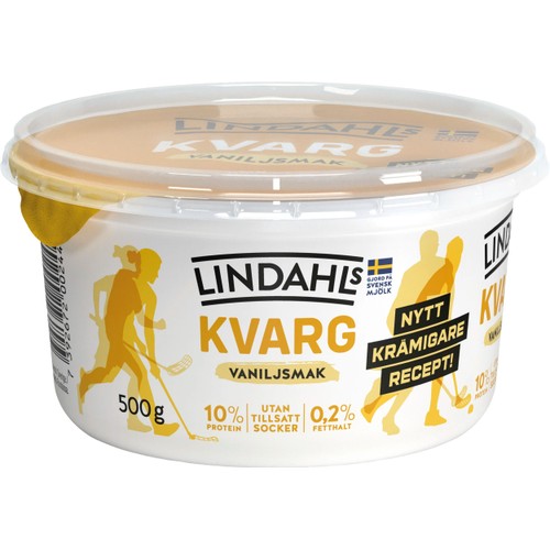 Kvarg Vaniljsmak 0,2% 500g Lindahls