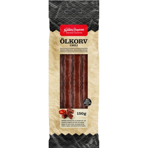 Ölkorv Chili 150g Nyhléns Hugosons