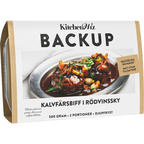 Kalvfärsbiff I Rödvinssky 500g Kitchenwiz Backup