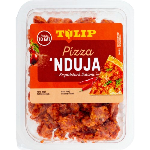 'Nduja Tärnad Salami Pizzatopping 100gTulip