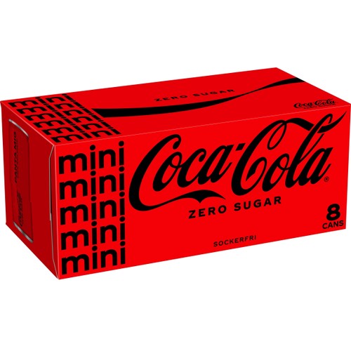 Läsk Zero Miniburk 8x15cl Coca-Cola
