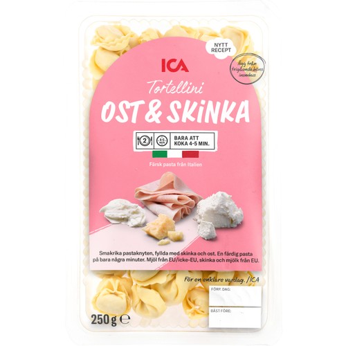 Pasta Tortellini Ost och Skinka Färsk 250g ICA