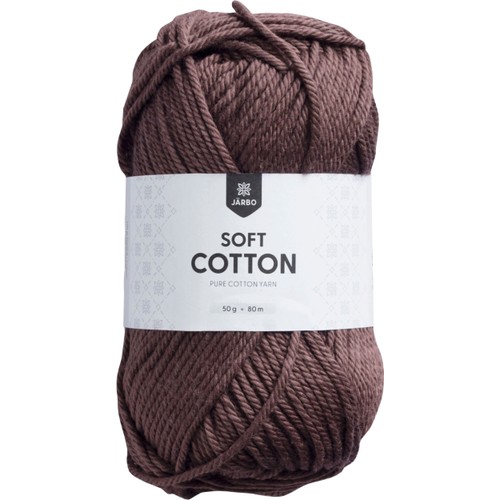 Garn Soft Cotton Barkbrun 50g Järbo