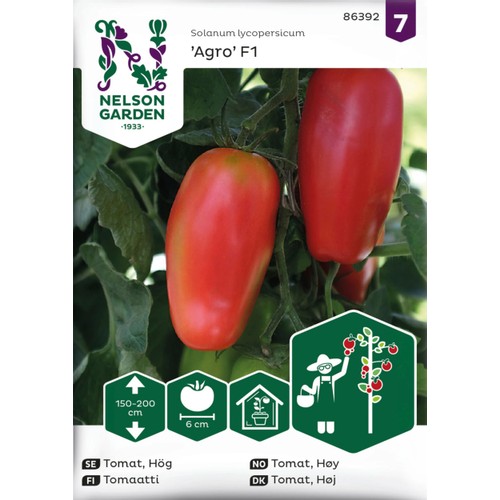 Tomat, Hög, Agro F1 Nelson Garden