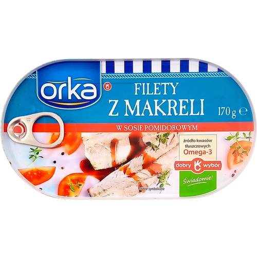 Makrillfiléer I Tomatsås 170g Orka