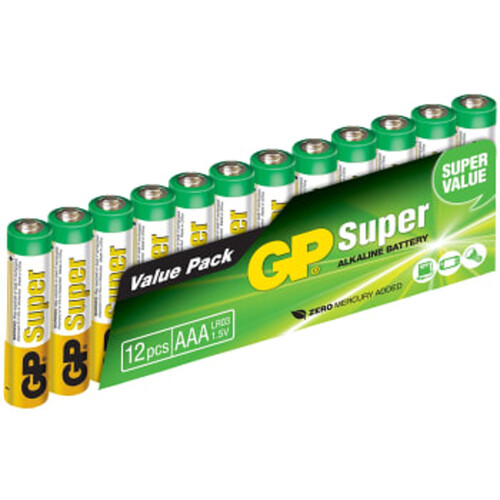 Batteri GP Super Alkaline 24A/S12 12-p Batteristen
