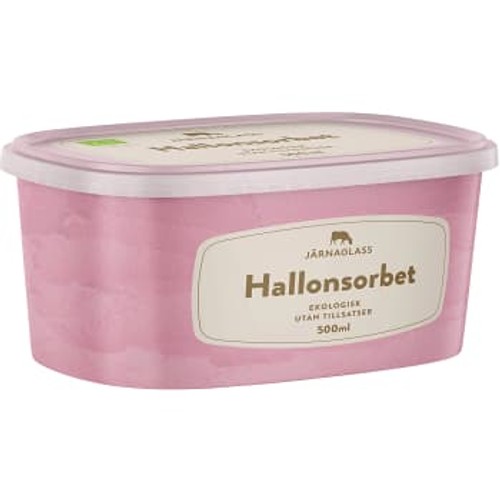 Hallonsorbet Eko 500ml Järnaglass