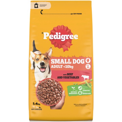 Hundmat Small Dog Biff/Grönsak 1.4kg Pedigree