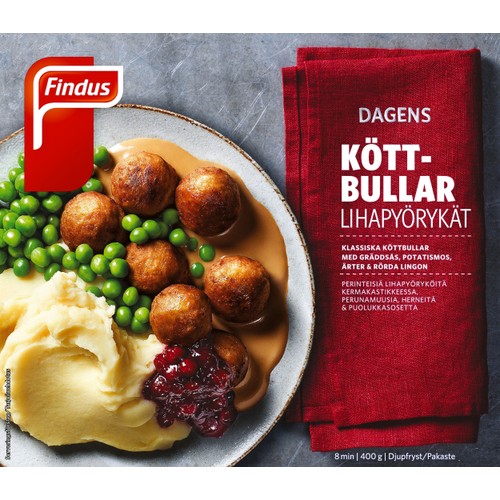 Köttbullar med gräddsås Fryst 400g Findus