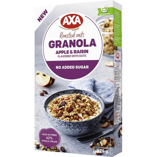 Granola Äpple & Russin 475g AXA