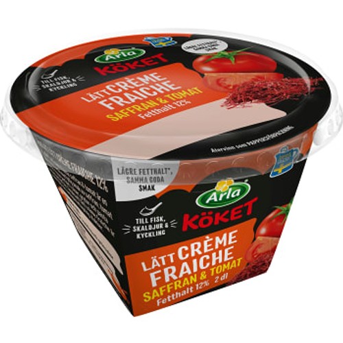 Lättcrème fraiche saffran & tomat 12% 200ml Arla Köket