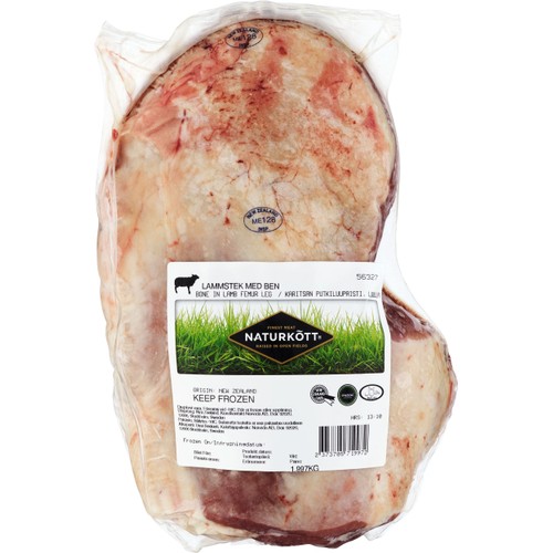 Lammstek med ben Fryst ca 1,9kg Naturkött