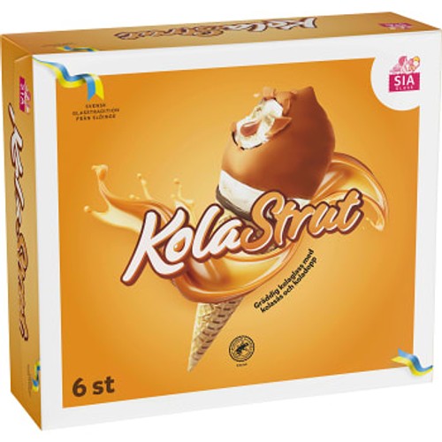Gräddglass Kolastrutar 6-p 780ml Sia Glass