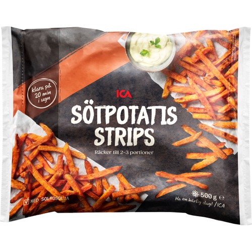 Sötpotatis strips Fryst 500g ICA