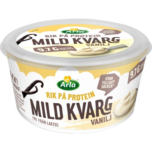 Kvarg Vanilj Mild Laktosfri 0,2% 450g Arla®