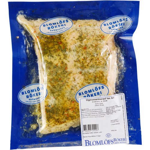 Lax Ugnsmarinerad Citrus & Dill ca 400g Blomlöfs Rökeri