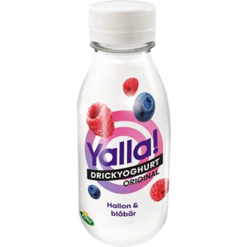 Drickyoghurt Yalla Hallon Blåbär 0,5% 350ml Yoggi®