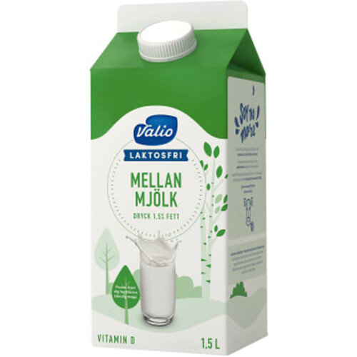 Mellanmjölkdryck Laktosfri 1,5% 1,5l Valio