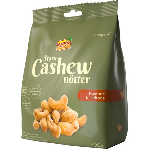 Cashewnötter R/S 400g Exotic Snacks