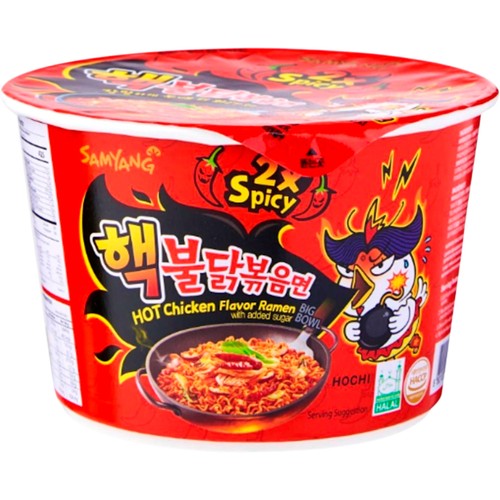 Nudlar Buldak Ramen 2x Spicy Bowl ca 105g Samyang