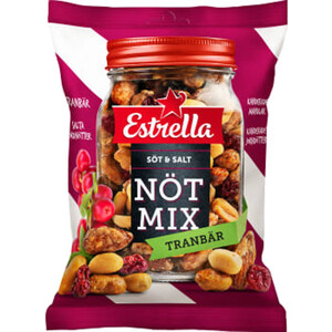 Nötmix Tranbär 175g Estrella