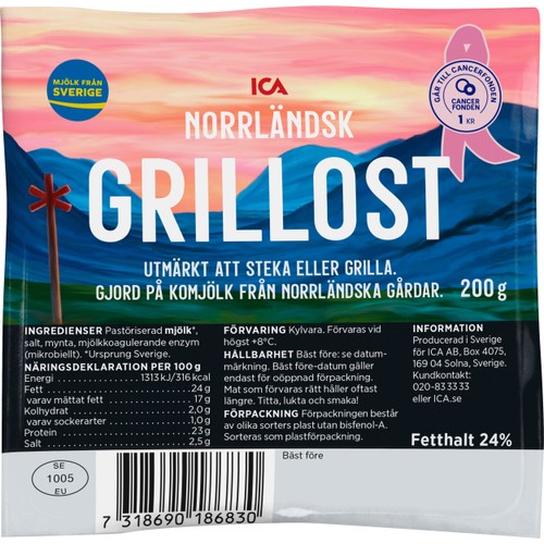Grillost Norrländsk 24% 200g ICA