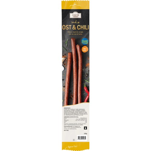 Ölkorv Ost Chili 3-p 120g Charkuterifabriken
