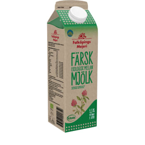 Mellanmjölk 1,5% 1l KRAV Falköpings Mejeri