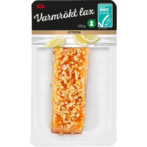 Lax Färsk Varmrökt Citron 125g Miljömärkt  ICA