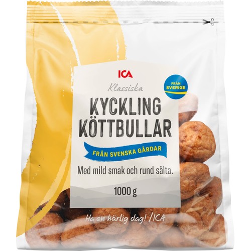 Kycklingköttbullar Stekta Färska 1kg ICA