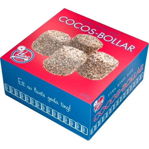 Cocosbollar 4-pack 240g Kling Glass