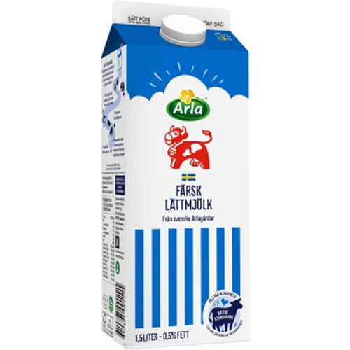 Färsk lättmjölk 0,5% 1,5l Arla Ko®