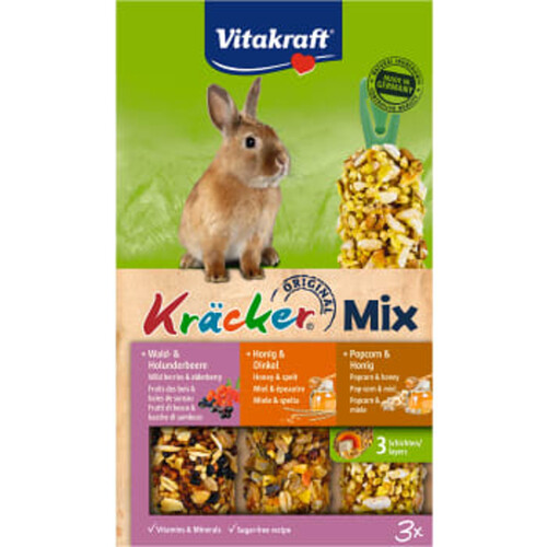 Kräcker Kanin Trio-Mix Skog & Fläder 3-p Vitakraft