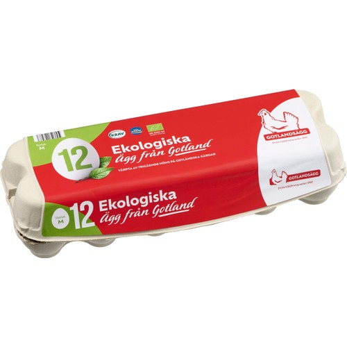 Ägg M Ekologisk 12-p KRAV Gotlandsägg