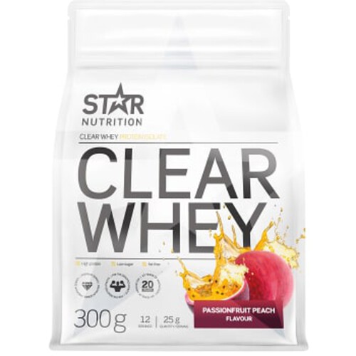 Proteinpulver Clear Whey Passionfruit Peach 300gram Star Nutrition