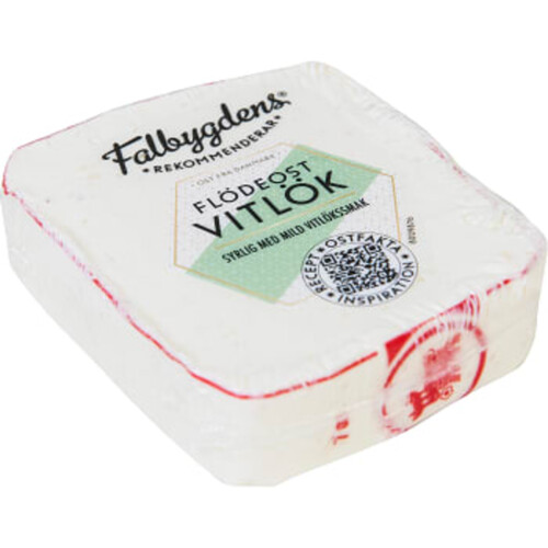 Flödeost Vitlök 33% ca 200g Falbygdens ost